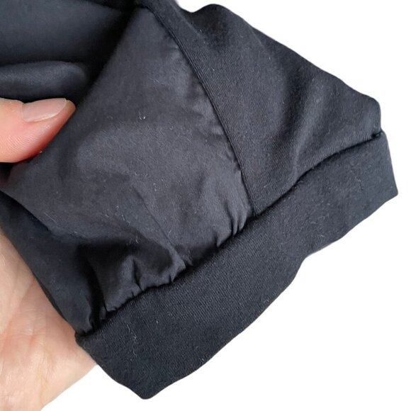 Tristan Black Bouffant Sleeve Top 3/4 Length Semi-Sheer Sleeves Crew Neck Size M - Picture 4 of 12